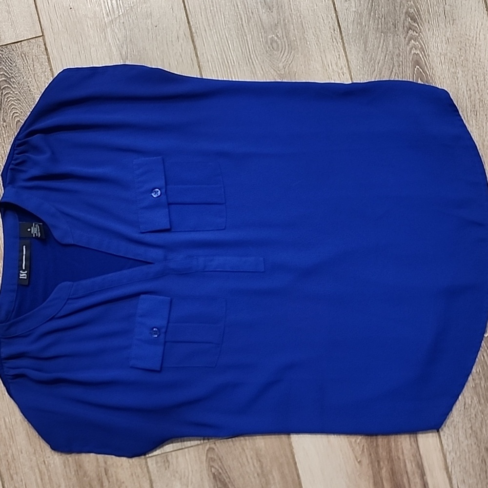I.n.c. Royal Blue Sleeveless Blouse